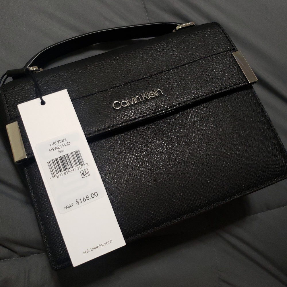 Calvin Klein Raelynn Saffiano Top Handle Crossbody